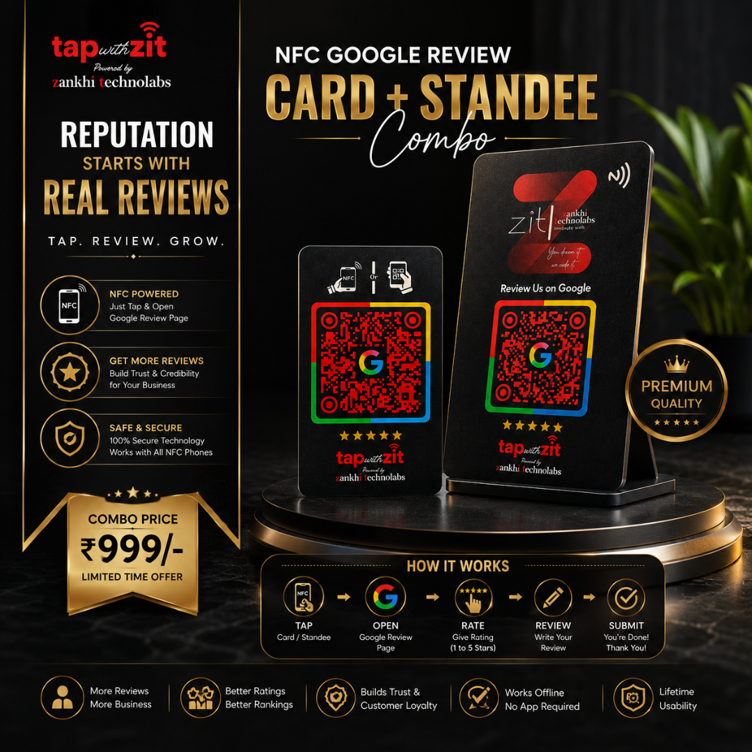 Basic Google Review Card + Standee view 1
